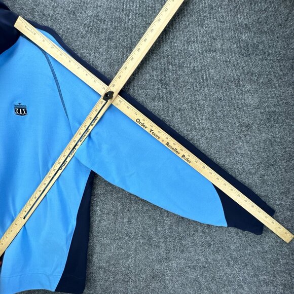 FJ Footjoy Jacket Mens Large Blue 1/4 Zip Pullover Golf Knit Stretch Long Sleeve - Picture 12 of 15